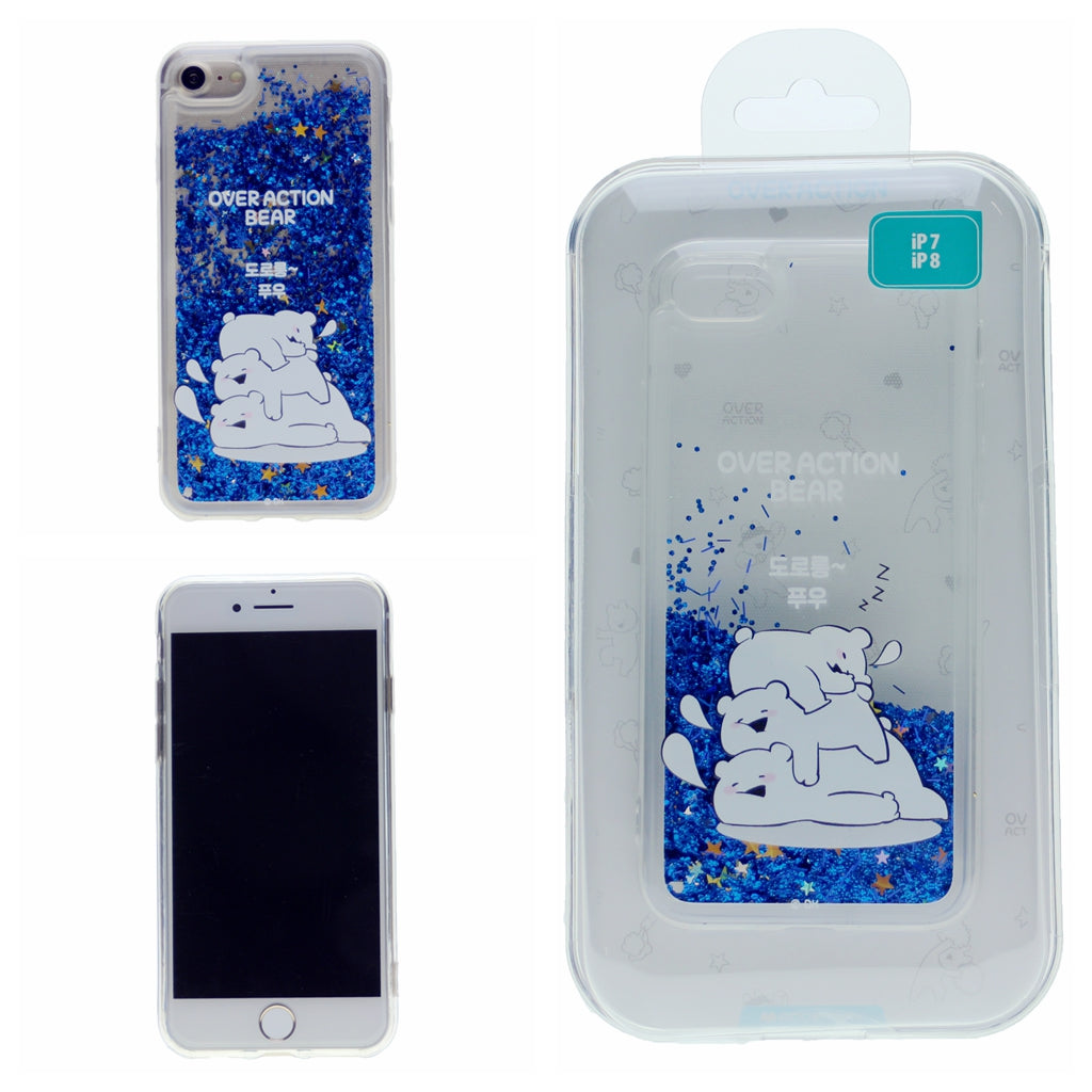 MERCURY GOOSPERY Cartoon Pattern Dynamic Sequins Quicksand TPU + Acrylic Hybrid Cellphone Cover for iPhone 7, 8, SE(20)(4.7")