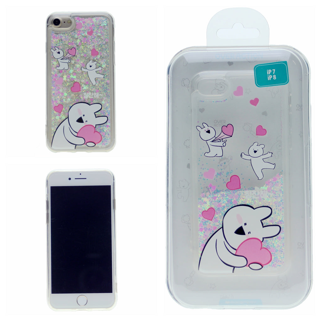 MERCURY GOOSPERY Cartoon Pattern Dynamic Sequins Quicksand TPU + Acrylic Hybrid Cellphone Cover for iPhone 7 Plus, 8 Plus(5.5")