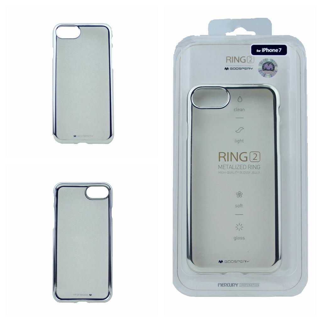 Mercury Goospery Ring 2 Gel Soft Jelly Case [Slim Fit] [Flexible] TPU Bumper Case [Anti-Discoloring Finish] for iPhone 7,8,SE(20) 4.7"