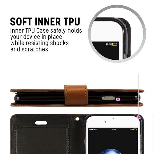 Goospery Rich iPhone 7 Plus, 8 Plus Wallet Case (5.5 inches) Extra Card Slots Leather Flip Cover