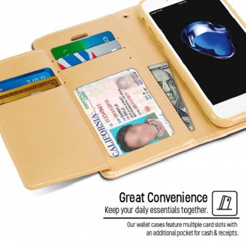 Goospery Rich iPhone 7,8, SE(20) Wallet Case (4.7 inches) Extra Card Slots Leather Flip Cover