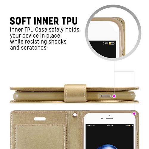 Goospery Rich iPhone 7 Plus, 8 Plus Wallet Case (5.5 inches) Extra Card Slots Leather Flip Cover