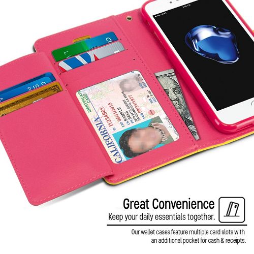 Goospery Rich iPhone 7 Plus, 8 Plus Wallet Case (5.5 inches) Extra Card Slots Leather Flip Cover