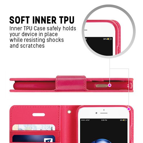 Goospery SONATA PREMIUM Leather Folio Flip Wallet Case w/Cards Slot Case For iPhone 7, 8, SE(20) 4.7"