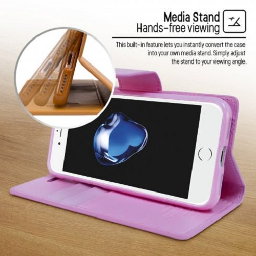 Goospery SONATA PREMIUM Leather Folio Flip Wallet Case w/Cards Slot Case For iPhone 7, 8, SE(20) 4.7"