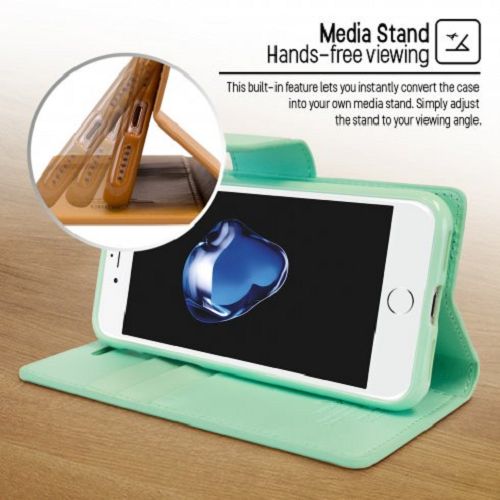 Goospery SONATA PREMIUM Leather Folio Flip Wallet Case w/Cards Slot Case For iPhone 7, 8, SE(20) 4.7"