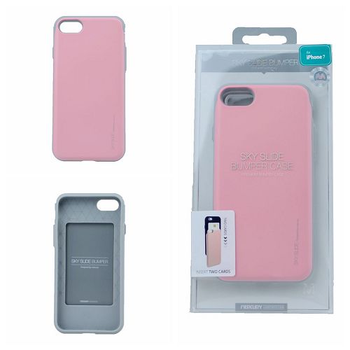 iPhone 7 Plus, 8 Plus Case [Sliding Card Holder] GOOSPERY Protective Dual Layer Bumper [TPU+PC] Cover with Card Slot Wallet