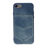 PC+TPU [1 Card] Wallet Card Slot Holder Denim Fabric Back Cover For iPhone 7, 8, SE(20) 4.7"