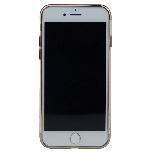 Transparent Body, Color Top and Bottom TPU Soft Rubber Silicone Cover For iPhone 7 Plus, 8 Plus 5.5""