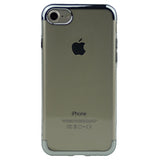 Transparent Body, Color Top and Bottom TPU Soft Rubber Silicone Cover For iPhone 7 Plus, 8 Plus 5.5""