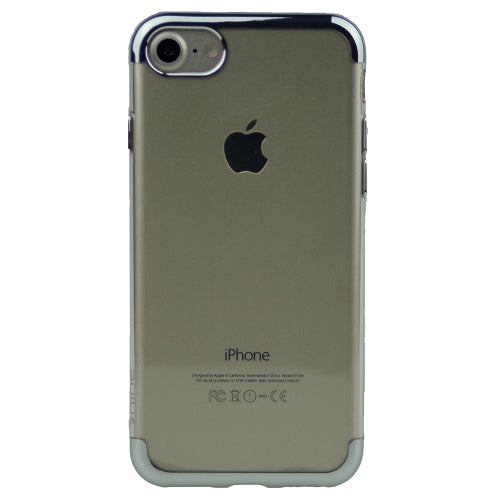 Transparent Body, Color Top and Bottom TPU Soft Rubber Silicone Cover For iPhone 7 Plus, 8 Plus 5.5""