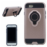 Anti-Drop PC Hard Armor Case Inner Soft TPU with 360 Degree Rotating Ring Holder for iPhone 7, 8, SE(20) 4.7"