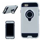 Anti-Drop PC Hard Armor Case Inner Soft TPU with 360 Degree Rotating Ring Holder for iPhone 7, 8, SE(20) 4.7"