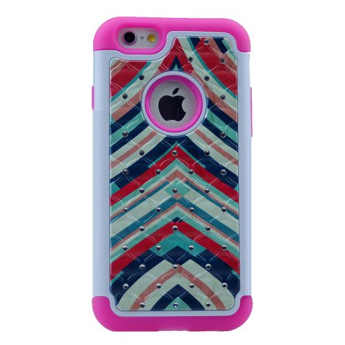 Bling Diamond Defender Cover Protection Shell 2 in 1 TPU PC Impact Shockproof Armor Glitter Back Case For iPhone 7, 8(4.7")