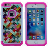 Bling Diamond Defender Cover Protection Shell 2 in 1 TPU PC Impact Shockproof Armor Glitter Back Case For iPhone 7 Plus, 8 Plus (5.5")