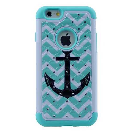 Bling Diamond Defender Cover Protection Shell 2 in 1 TPU PC Impact Shockproof Armor Glitter Back Case For iPhone 7 Plus, 8 Plus (5.5")