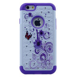 Bling Diamond Defender Cover Protection Shell 2 in 1 TPU PC Impact Shockproof Armor Glitter Back Case For iPhone 7 Plus, 8 Plus (5.5")
