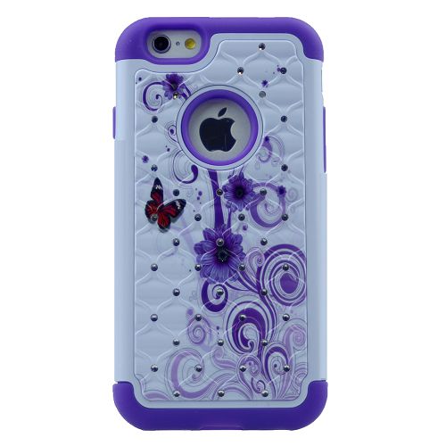 Bling Diamond Defender Cover Protection Shell 2 in 1 TPU PC Impact Shockproof Armor Glitter Back Case For iPhone 7 Plus, 8 Plus (5.5")
