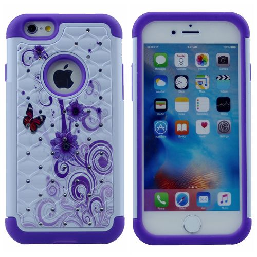 Bling Diamond Defender Cover Protection Shell 2 in 1 TPU PC Impact Shockproof Armor Glitter Back Case For iPhone 7 Plus, 8 Plus (5.5")