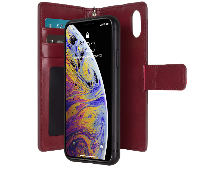GOOSPERY Detachable Diary Horizontal Flip Leather Case with Holder & Card Slots & Zipper & Wallet For iPhone X(10), iPhone XS 5.8"