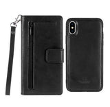 GOOSPERY Detachable Diary Horizontal Flip Leather Case with Holder & Card Slots & Zipper & Wallet For iPhone X(10), iPhone XS 5.8"