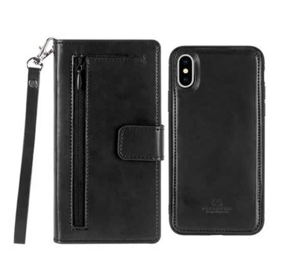 GOOSPERY Detachable Diary Horizontal Flip Leather Case with Holder & Card Slots & Zipper & Wallet For iPhone X(10), iPhone XS 5.8"
