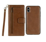GOOSPERY Detachable Diary Horizontal Flip Leather Case with Holder & Card Slots & Zipper & Wallet For iPhone X(10), iPhone XS 5.8"