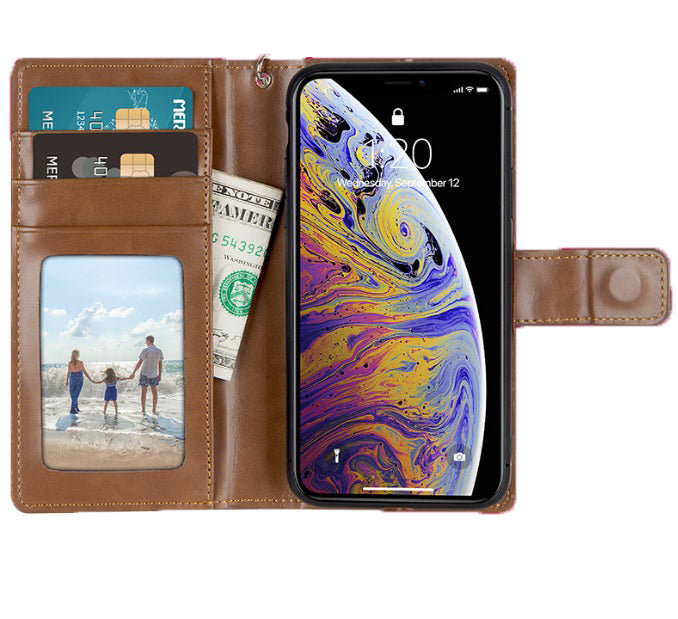 GOOSPERY Detachable Diary Horizontal Flip Leather Case with Holder & Card Slots & Zipper & Wallet For iPhone X(10), iPhone XS 5.8"