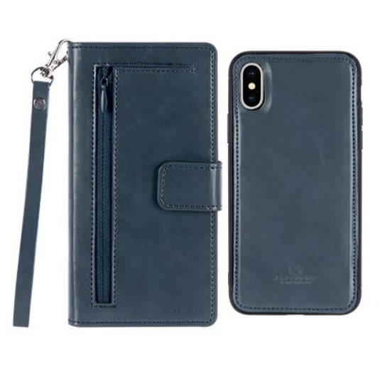 GOOSPERY Detachable Diary Horizontal Flip Leather Case with Holder & Card Slots & Zipper & Wallet For iPhone X(10), iPhone XS 5.8"