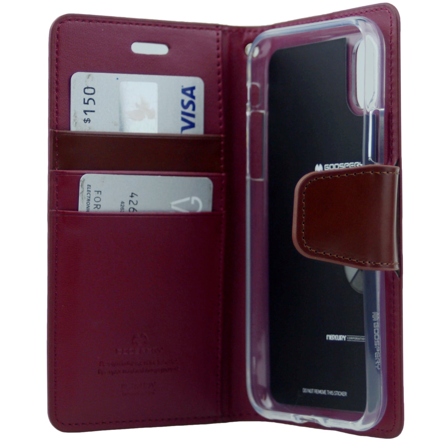 Goospery SONATA PREMIUM Leather Folio Flip Wallet Case w/Cards Slot Case For iPhone X(10), XS 5.8"