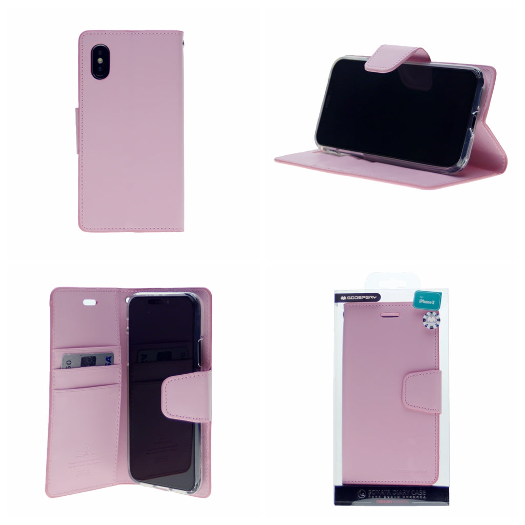 Goospery SONATA PREMIUM Leather Folio Flip Wallet Case w/Cards Slot Case For iPhone X(10), XS 5.8"