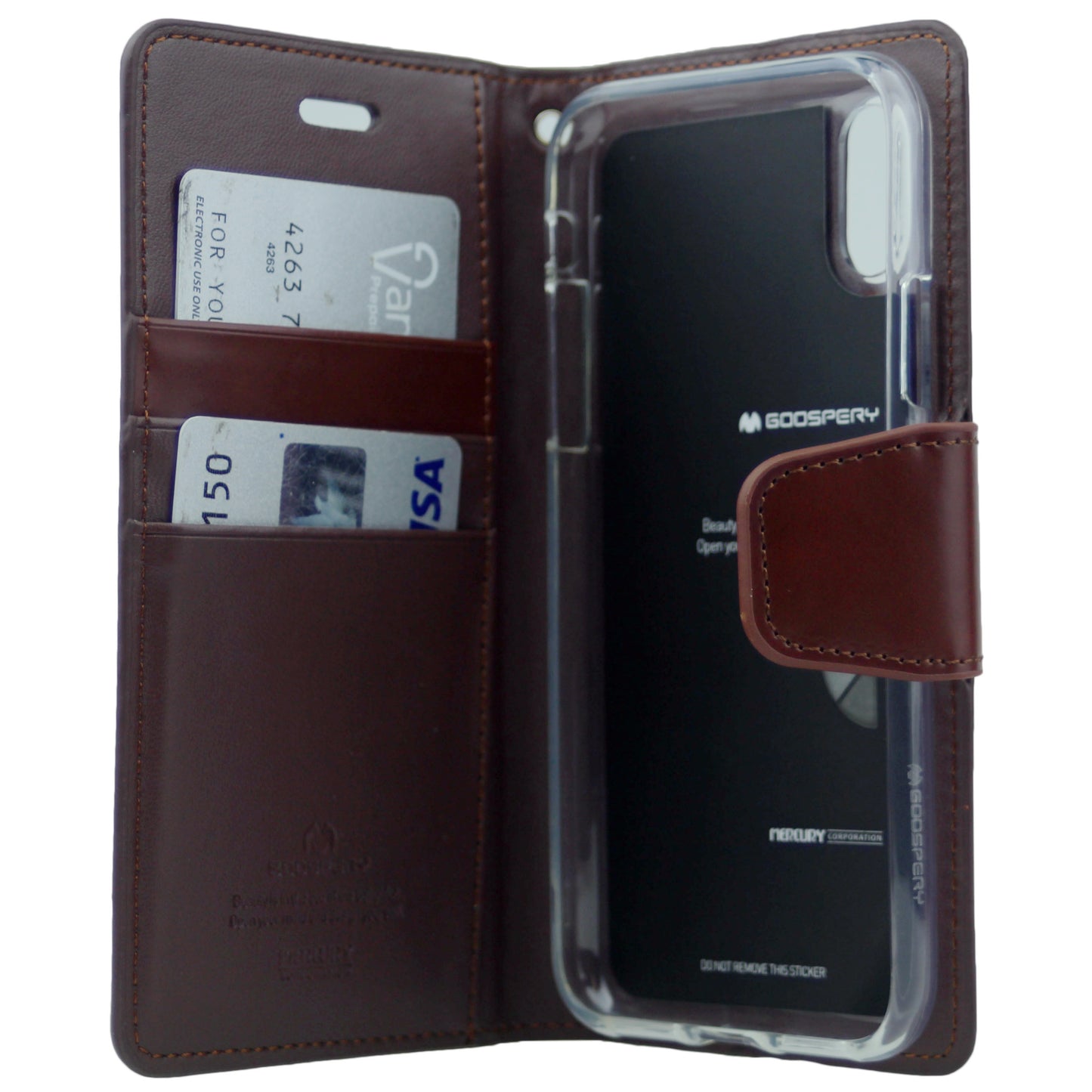 Goospery SONATA PREMIUM Leather Folio Flip Wallet Case w/Cards Slot Case For iPhone X(10), XS 5.8"