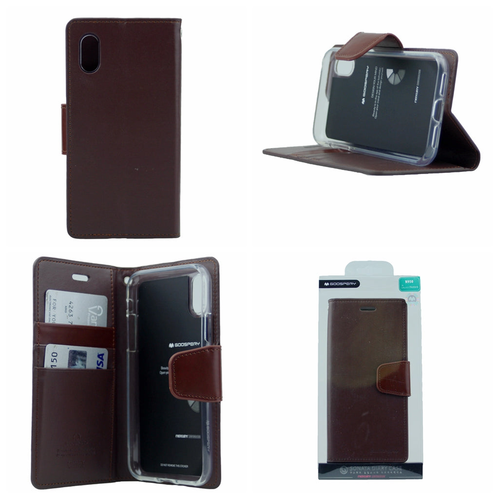 Goospery SONATA PREMIUM Leather Folio Flip Wallet Case w/Cards Slot Case For iPhone X(10), XS 5.8"
