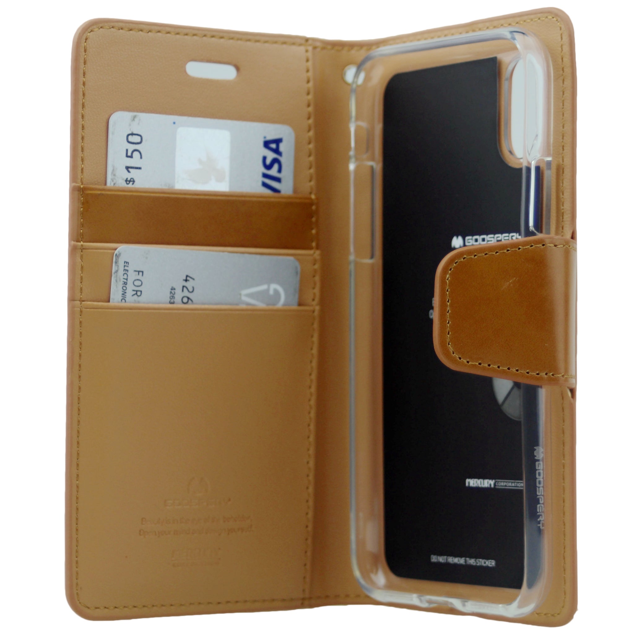 Goospery SONATA PREMIUM Leather Folio Flip Wallet Case w/Cards Slot Case For iPhone X(10), XS 5.8"