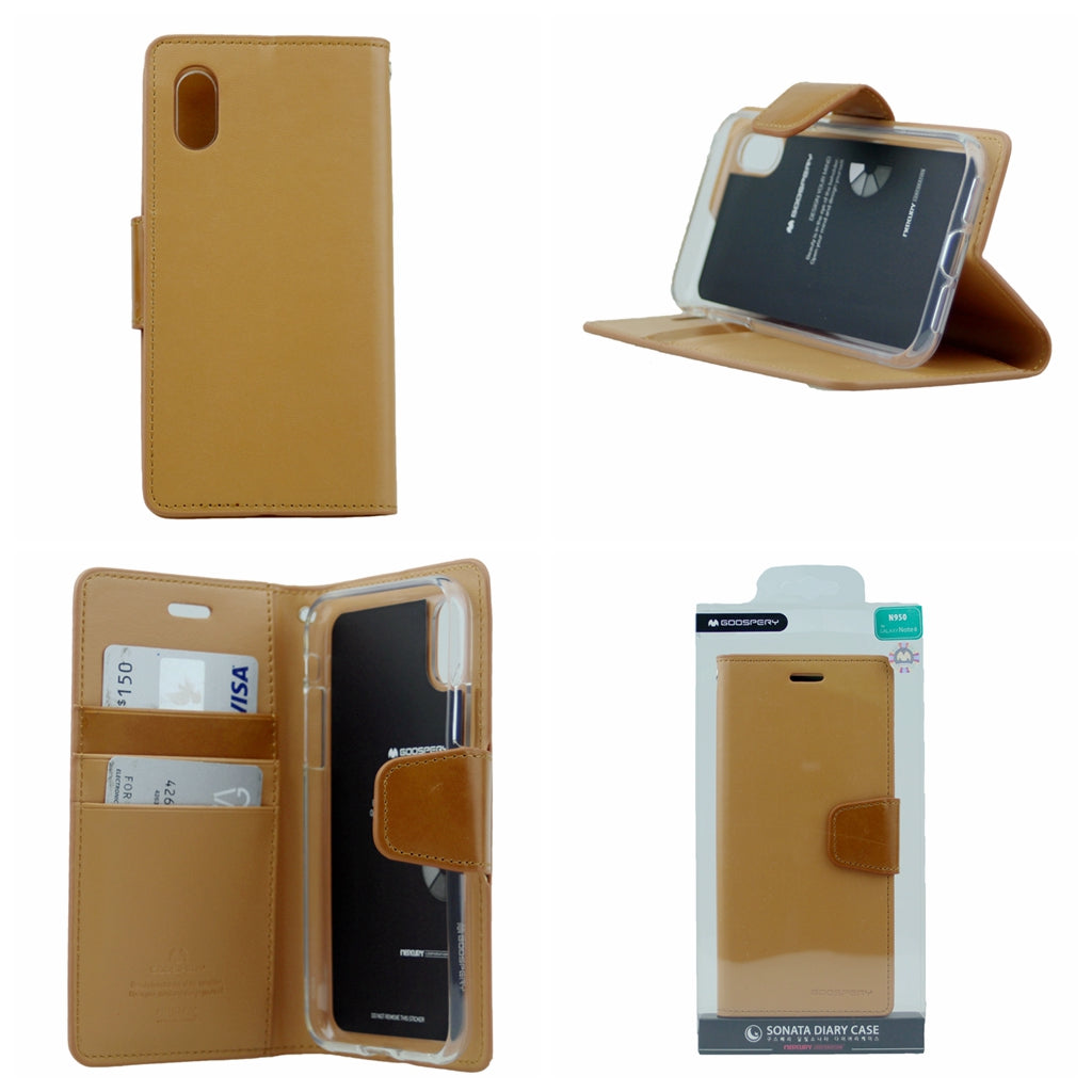 Goospery SONATA PREMIUM Leather Folio Flip Wallet Case w/Cards Slot Case For iPhone X(10), XS 5.8"