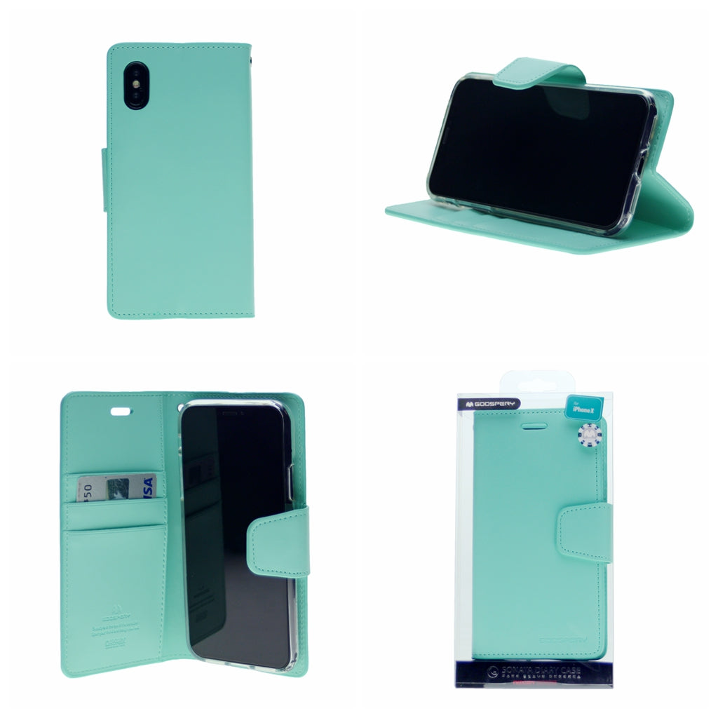 Goospery SONATA PREMIUM Leather Folio Flip Wallet Case w/Cards Slot Case For iPhone X(10), XS 5.8"