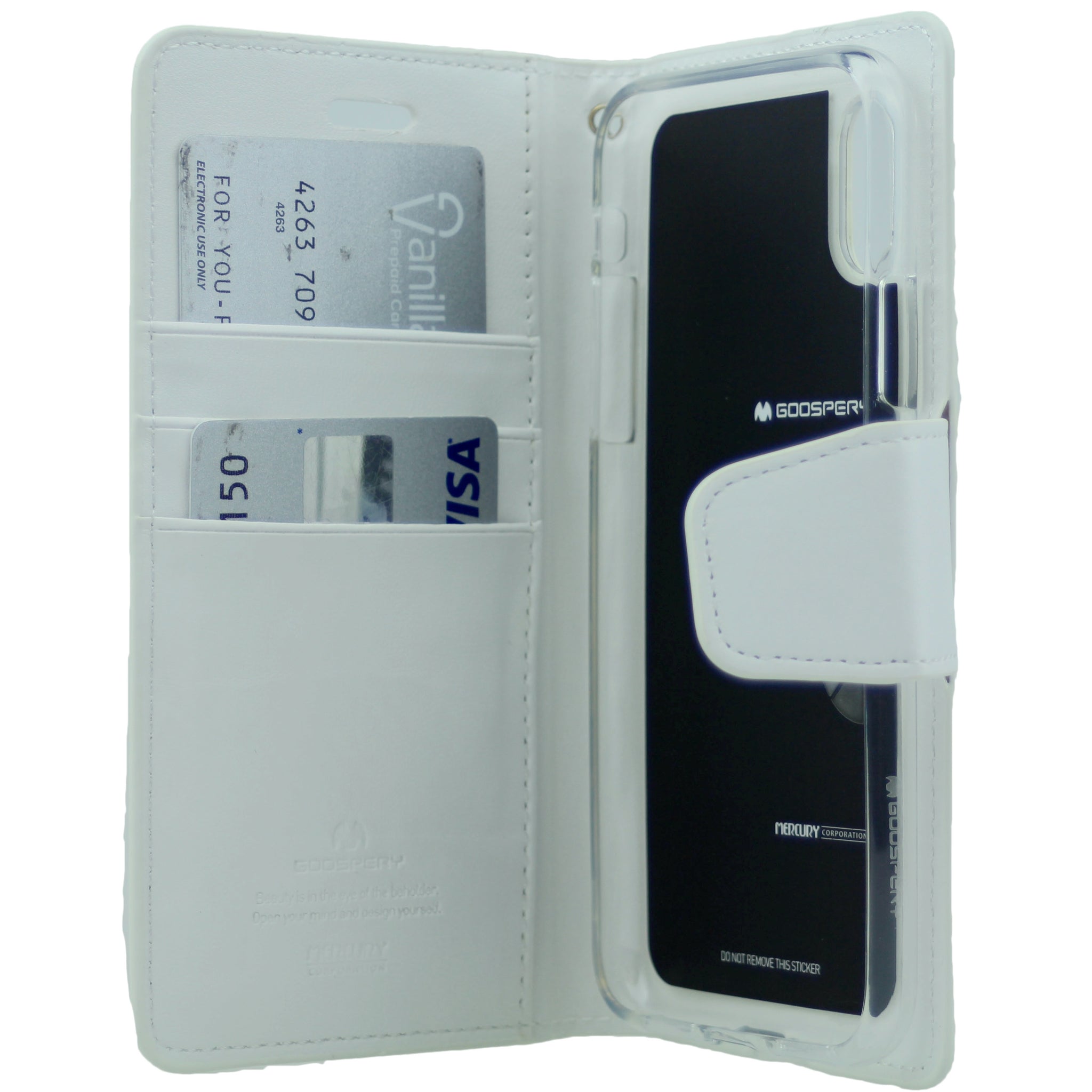 Goospery SONATA PREMIUM Leather Folio Flip Wallet Case w/Cards Slot Case For iPhone X(10), XS 5.8"