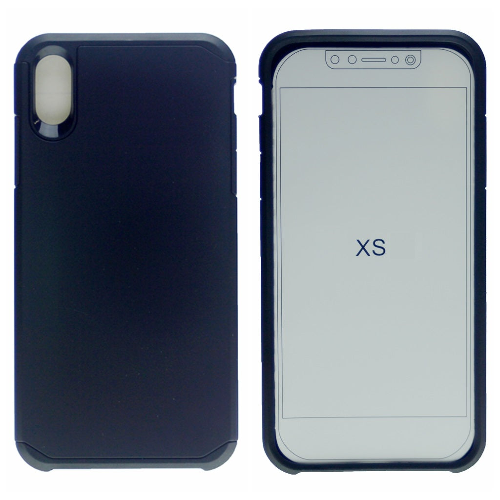 Matte Polish Hard PC Back + Full Cover Premium TPU Heavy Duty Rugged Shockproof Armor Case For iPhone X/XS 5.8"