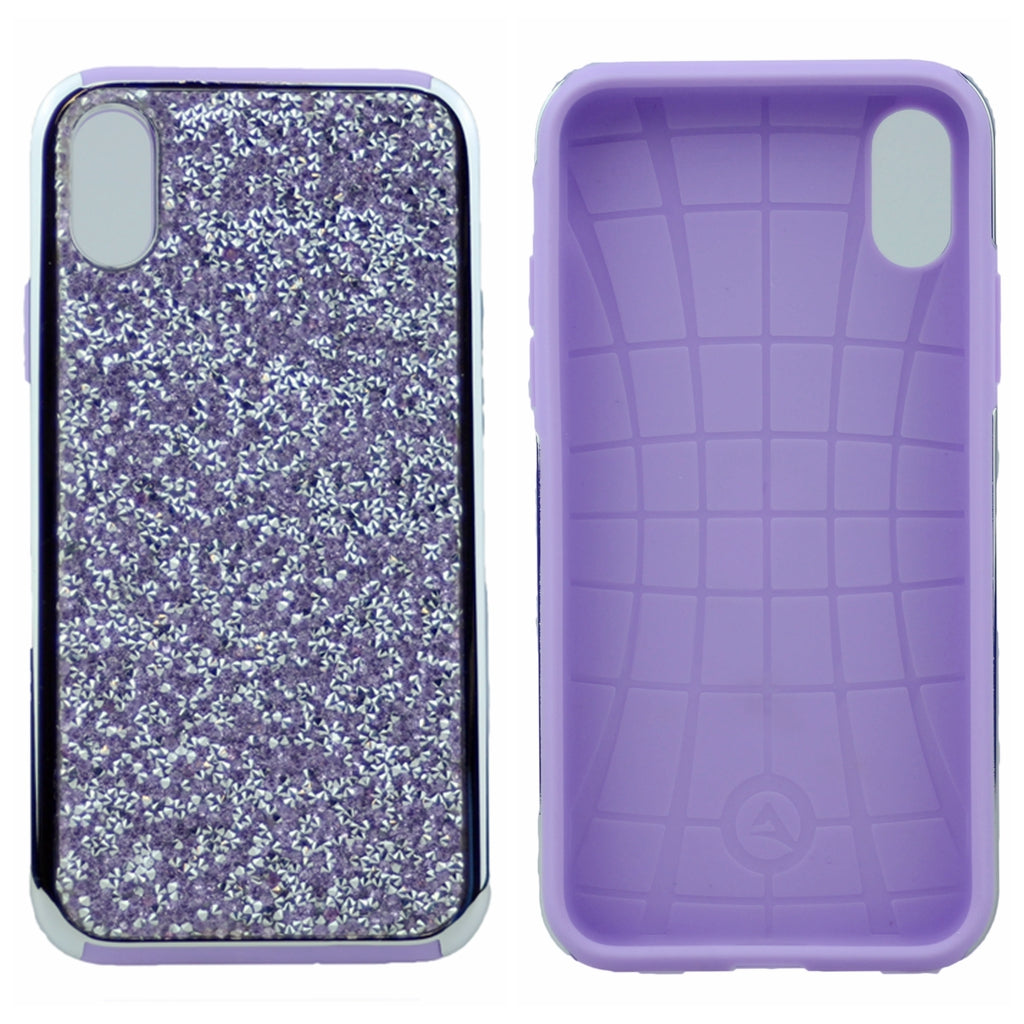 Glitter Bling Case, Diamond Shiny Sequin Rubber Hard Shell TPU Heavy Duty Protective Cover For iPhone X(10), iPhone XS 5.8"