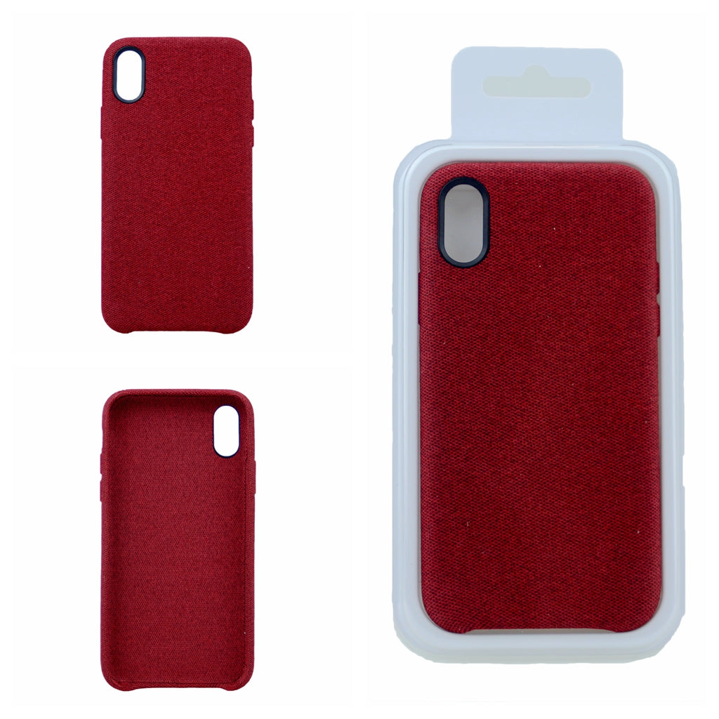 TPU and Fabric Smartphone Cell Phone Cover in Canvas For iPhone X(10), iPhone XS 5.8"