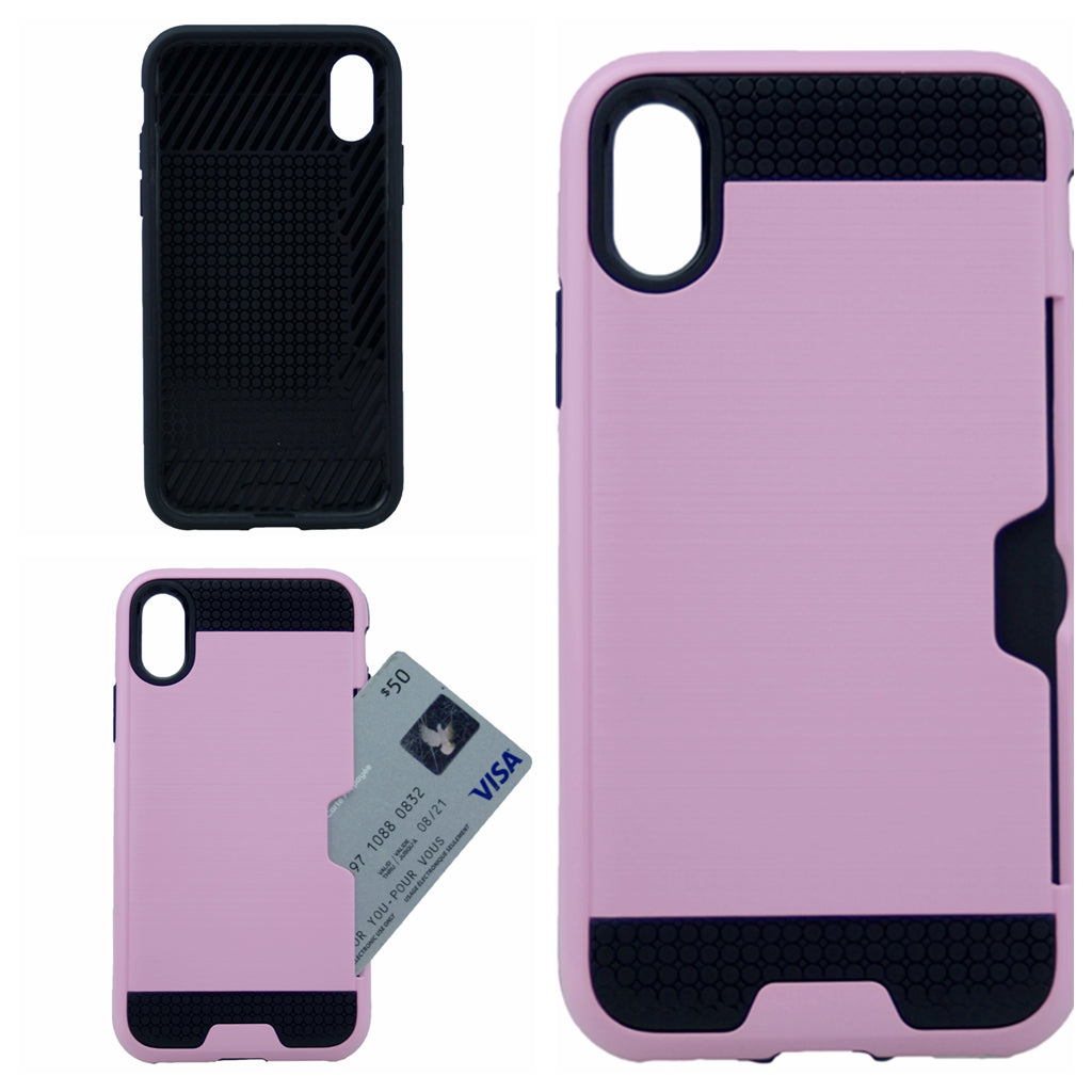 Verus Brushed Case [1 Card Slot] For Iphone X(10), iPhone XS 5.8" Hybrid Armor Shockproof Hard PC+TPU