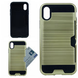 Verus Brushed Case [1 Card Slot] For Iphone X(10), iPhone XS 5.8" Hybrid Armor Shockproof Hard PC+TPU