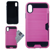 Verus Brushed Case [1 Card Slot] For Iphone X(10), iPhone XS 5.8" Hybrid Armor Shockproof Hard PC+TPU