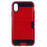 Verus Brushed Case [1 Card Slot] For Iphone X(10), iPhone XS 5.8" Hybrid Armor Shockproof Hard PC+TPU