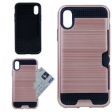 Verus Brushed Case [1 Card Slot] For Iphone X(10), iPhone XS 5.8" Hybrid Armor Shockproof Hard PC+TPU