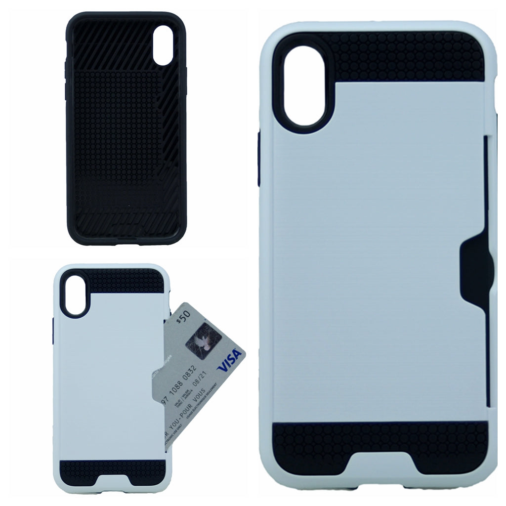 Verus Brushed Case [1 Card Slot] For Iphone X(10), iPhone XS 5.8" Hybrid Armor Shockproof Hard PC+TPU