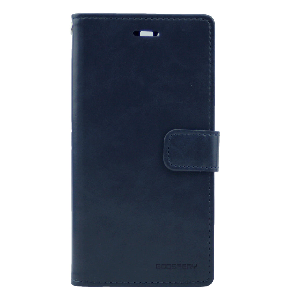 Goospery Blue Moon w/Magnet Clip Leather Wallet Folio Flip Stand Case for iPhone XS Max (6.5 inches)