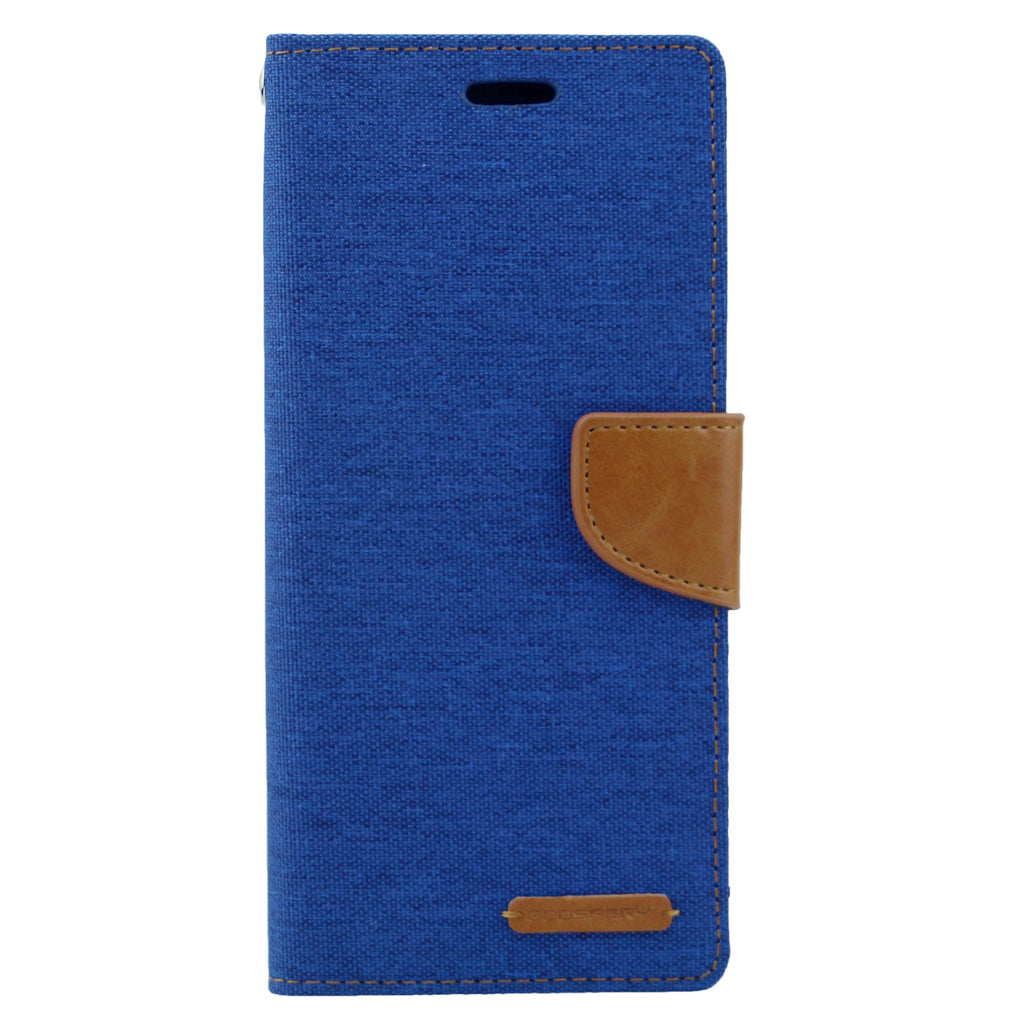 Goospery Canvas iPhone XS Max Wallet Case (6.5 inches) Denim Stand Flip Cover