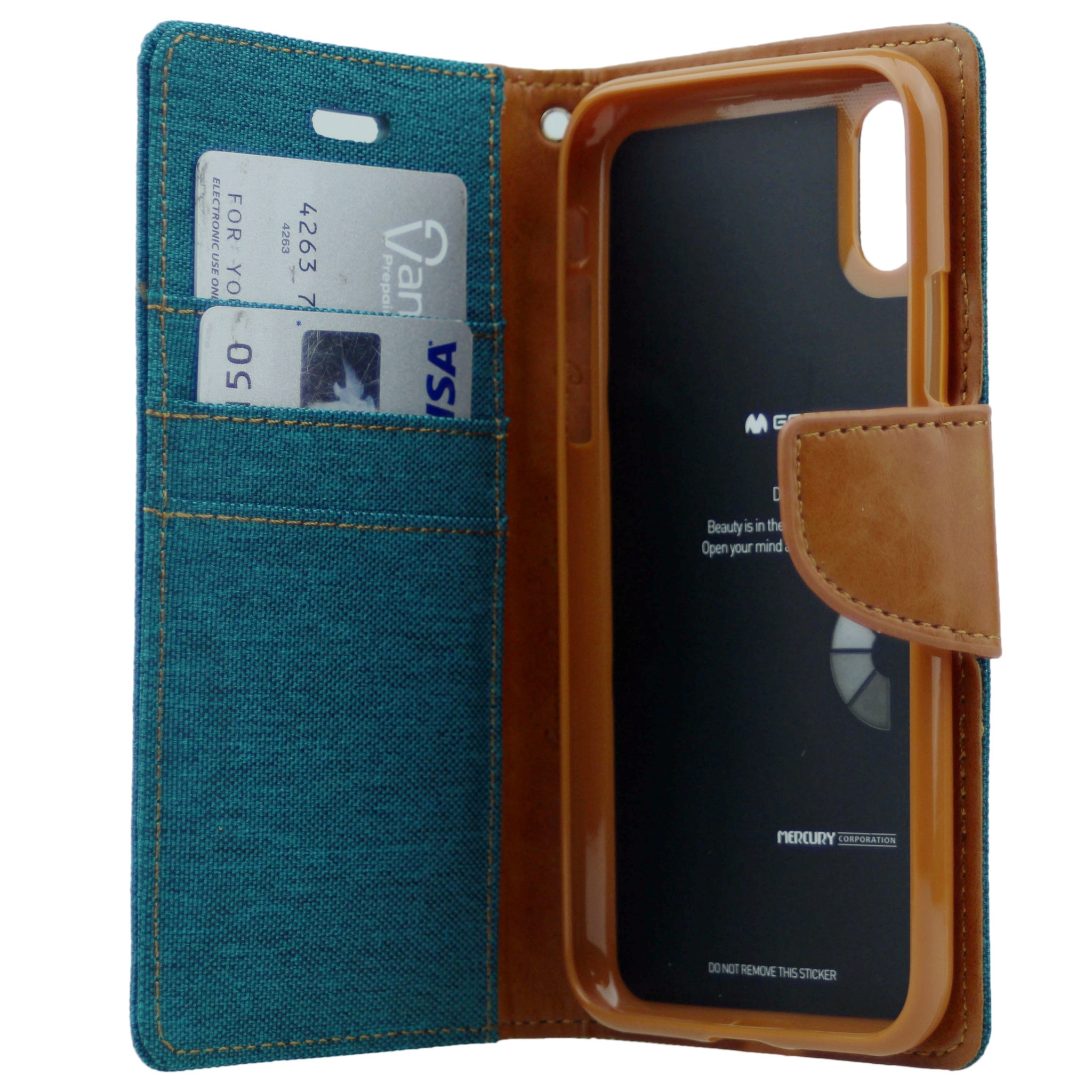 Goospery Canvas iPhone XS Max Wallet Case (6.5 inches) Denim Stand Flip Cover