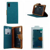 Goospery Canvas iPhone X(10), iPhone XS Wallet Case (5.8 inches) Denim Stand Flip Cover